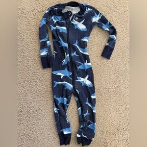 Hanna Andersson Swimming Sharks Long John Pajama Set